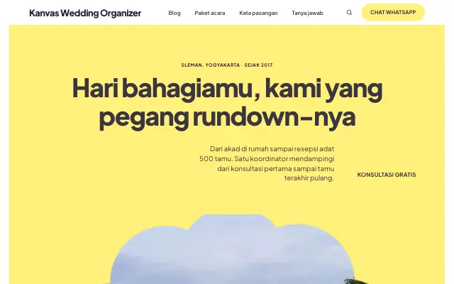Tampilan tema Balon