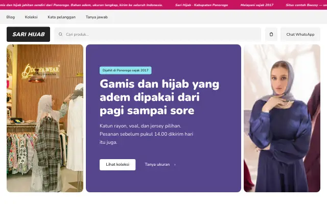 Tampilan tema Bocah