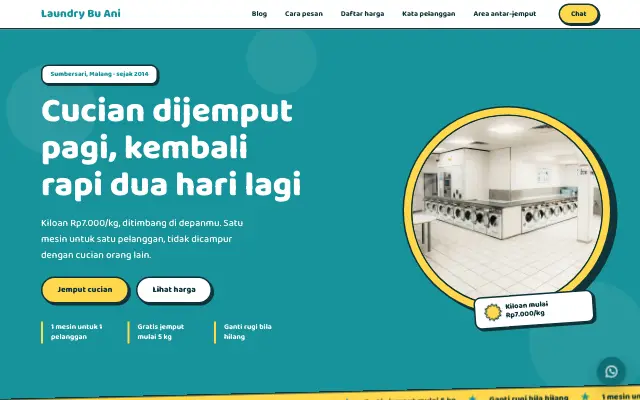 Tampilan tema Busa
