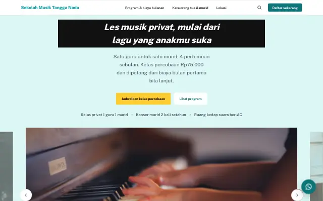 Tampilan tema Cakrawala