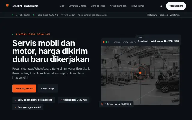 Tampilan tema Derek