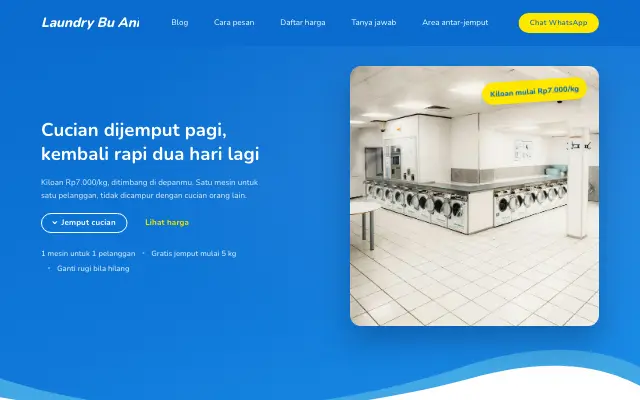 Tampilan tema Embun