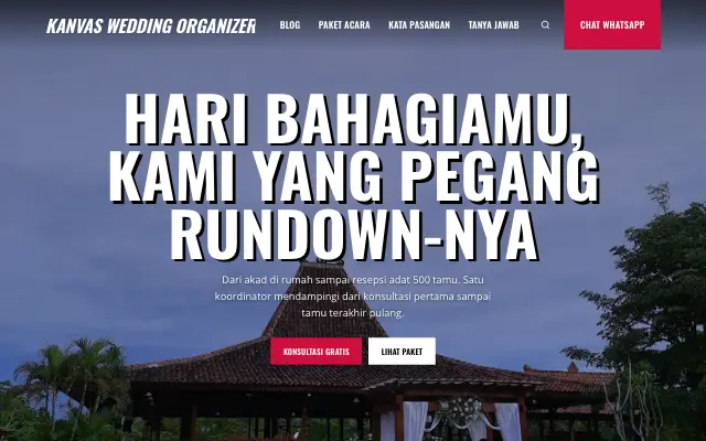 Tampilan tema Gelegar