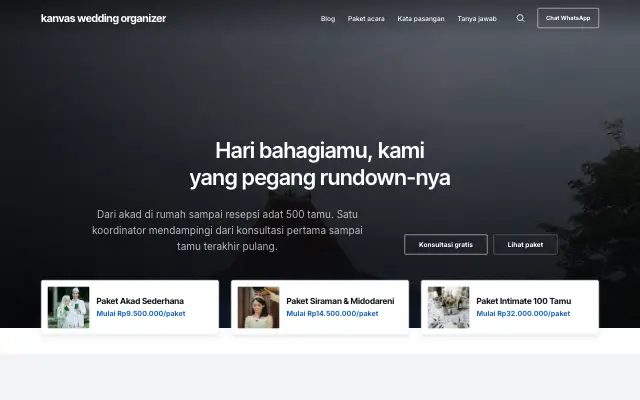 Tampilan tema Gemilang