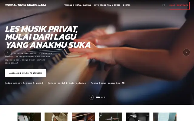 Tampilan tema Gerak