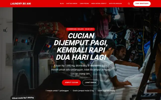 Tampilan tema Gesit