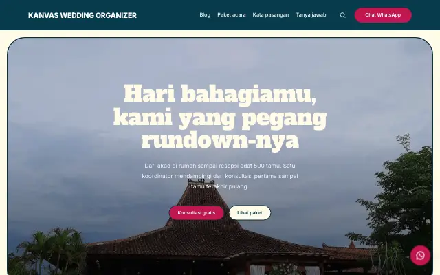 Tampilan tema Girang