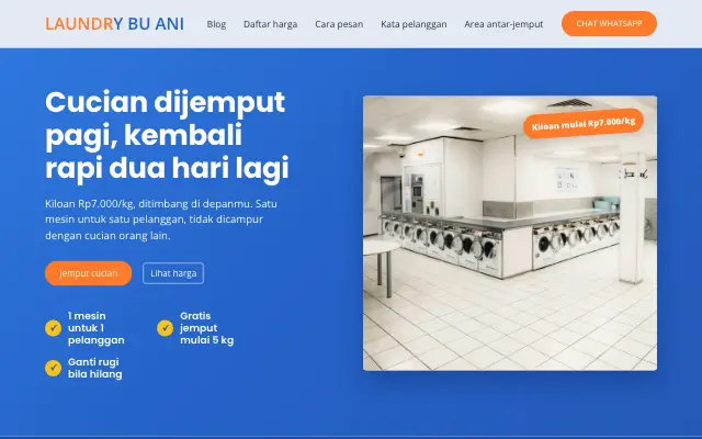 Tampilan tema Harum