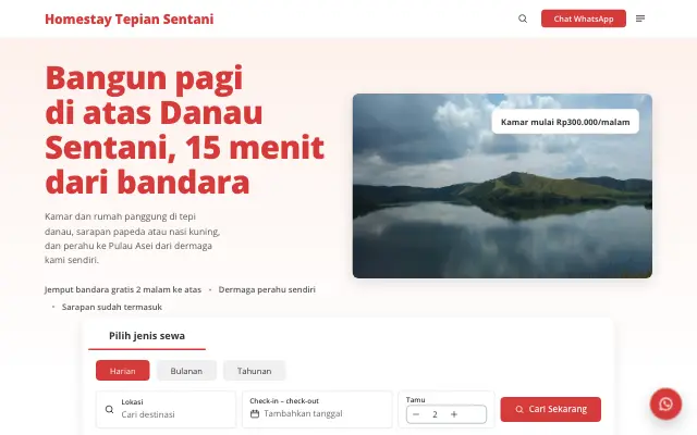 Tampilan tema Hunian