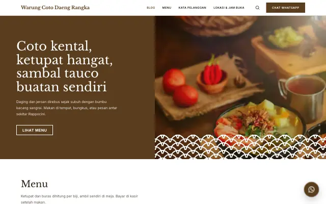 Tampilan tema Jamu