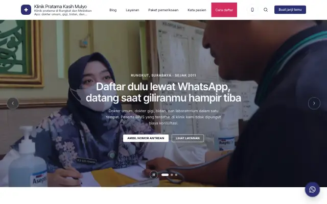 Tampilan tema Jernih