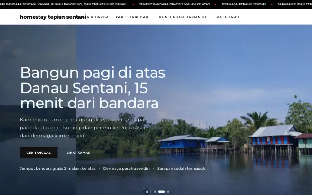 Tampilan tema Kemah
