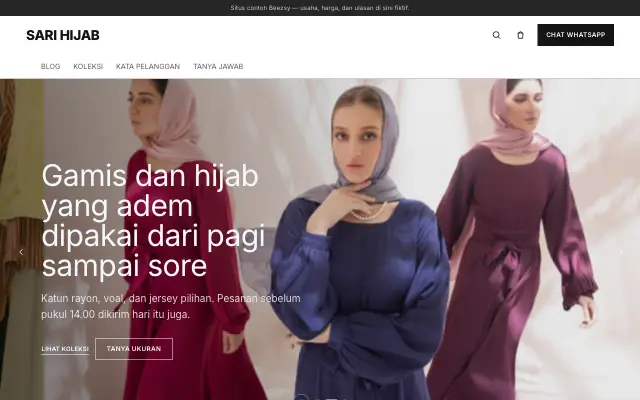 Tampilan tema Kerlip