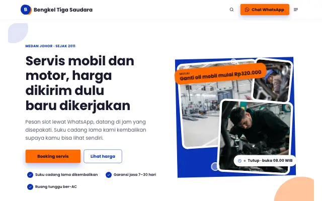 Tampilan tema Kinclong