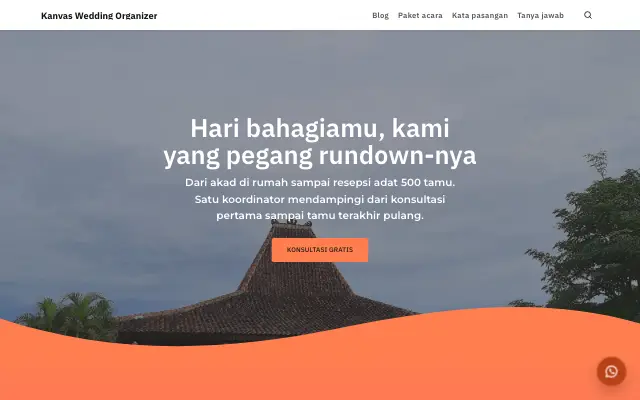 Tampilan tema Kreasi