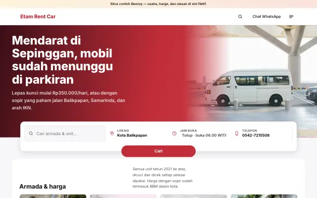 Tampilan tema Loket
