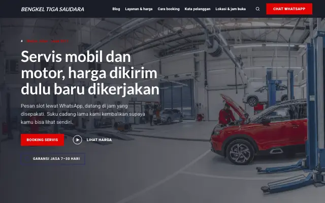 Tampilan tema Mulus