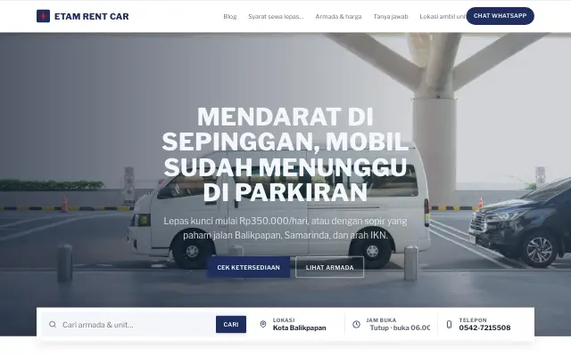 Tampilan tema Nusa