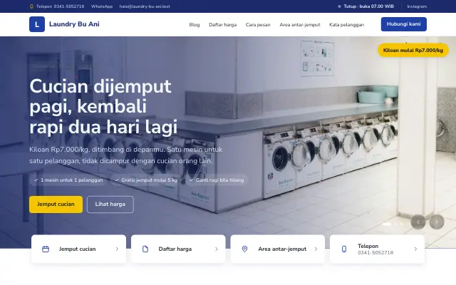 Tampilan tema Paripurna