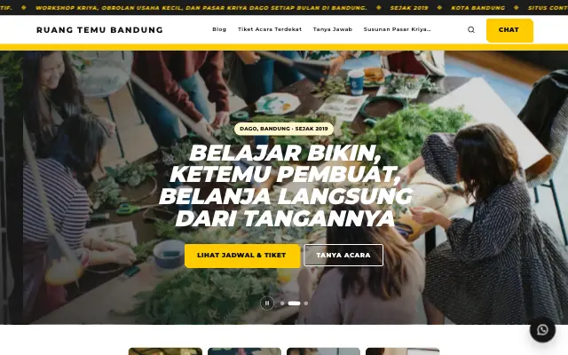 Tampilan tema Pawai
