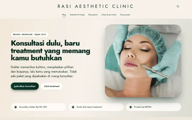 Tampilan tema Pesona