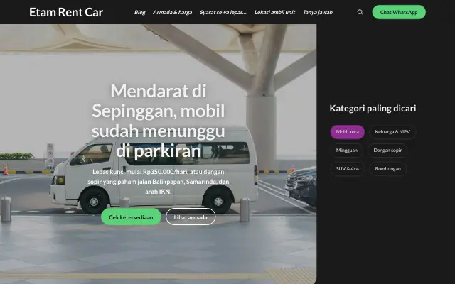 Tampilan tema Pinjam