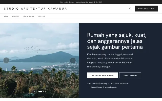 Tampilan tema Pualam