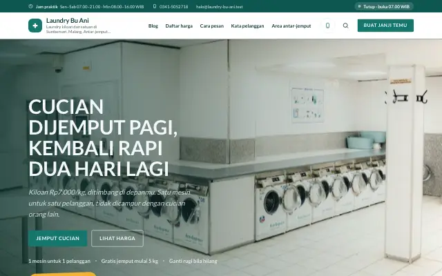 Tampilan tema Pulih