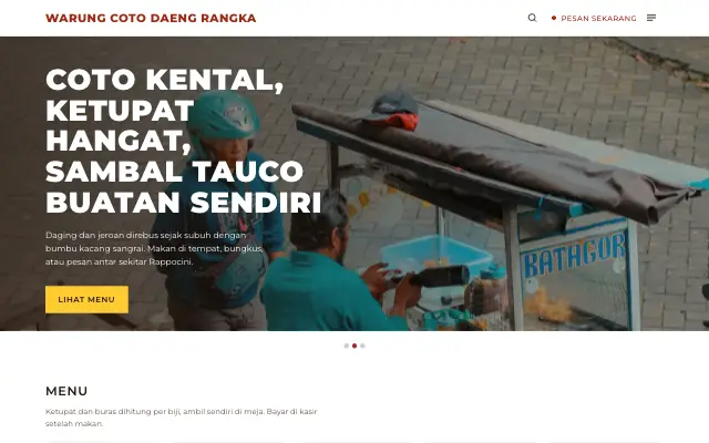 Tampilan tema Ragi