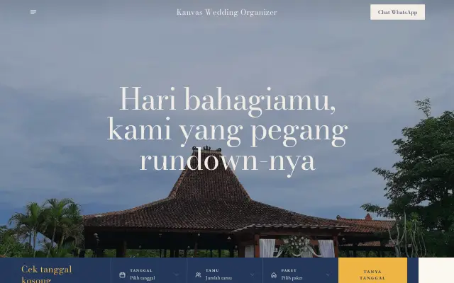 Tampilan tema Rangkai