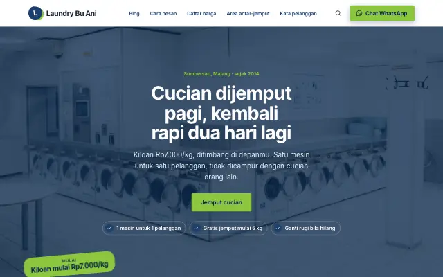 Tampilan tema Rapi