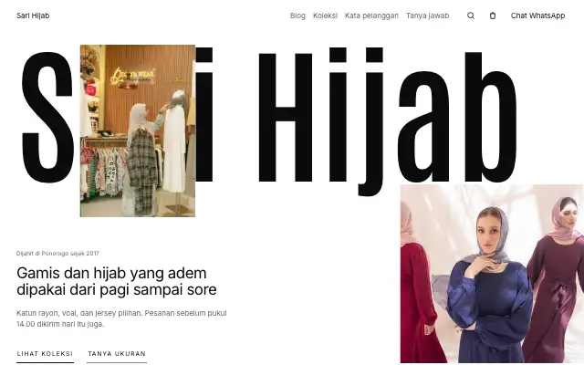 Tampilan tema Riam