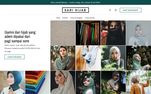 Tampilan tema Sablon