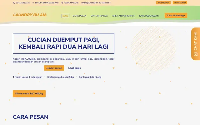 Tampilan tema Sabun