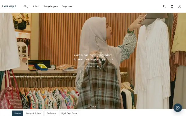 Tampilan tema Sepatu