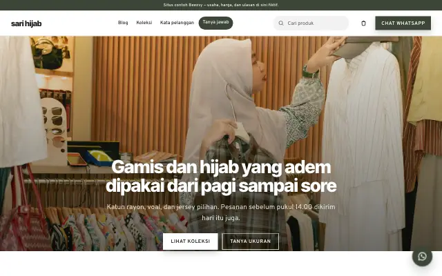 Tampilan tema Tegap