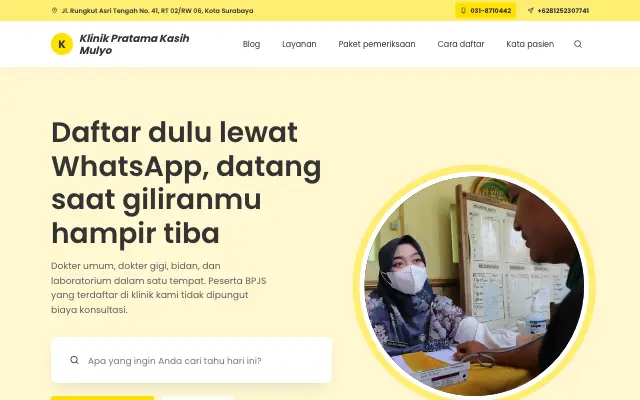 Tampilan tema Telaah