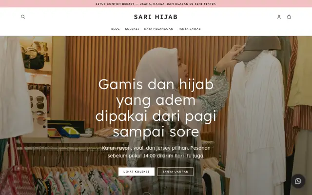 Tampilan tema Timang