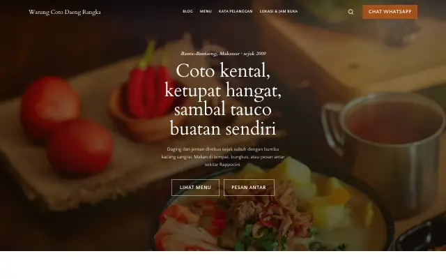 Tampilan tema Tubruk