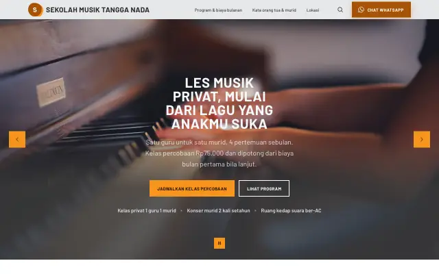 Tampilan tema Tunas