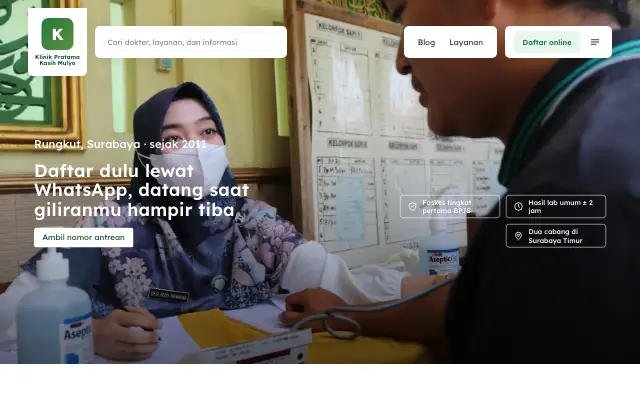 Tampilan tema Waras